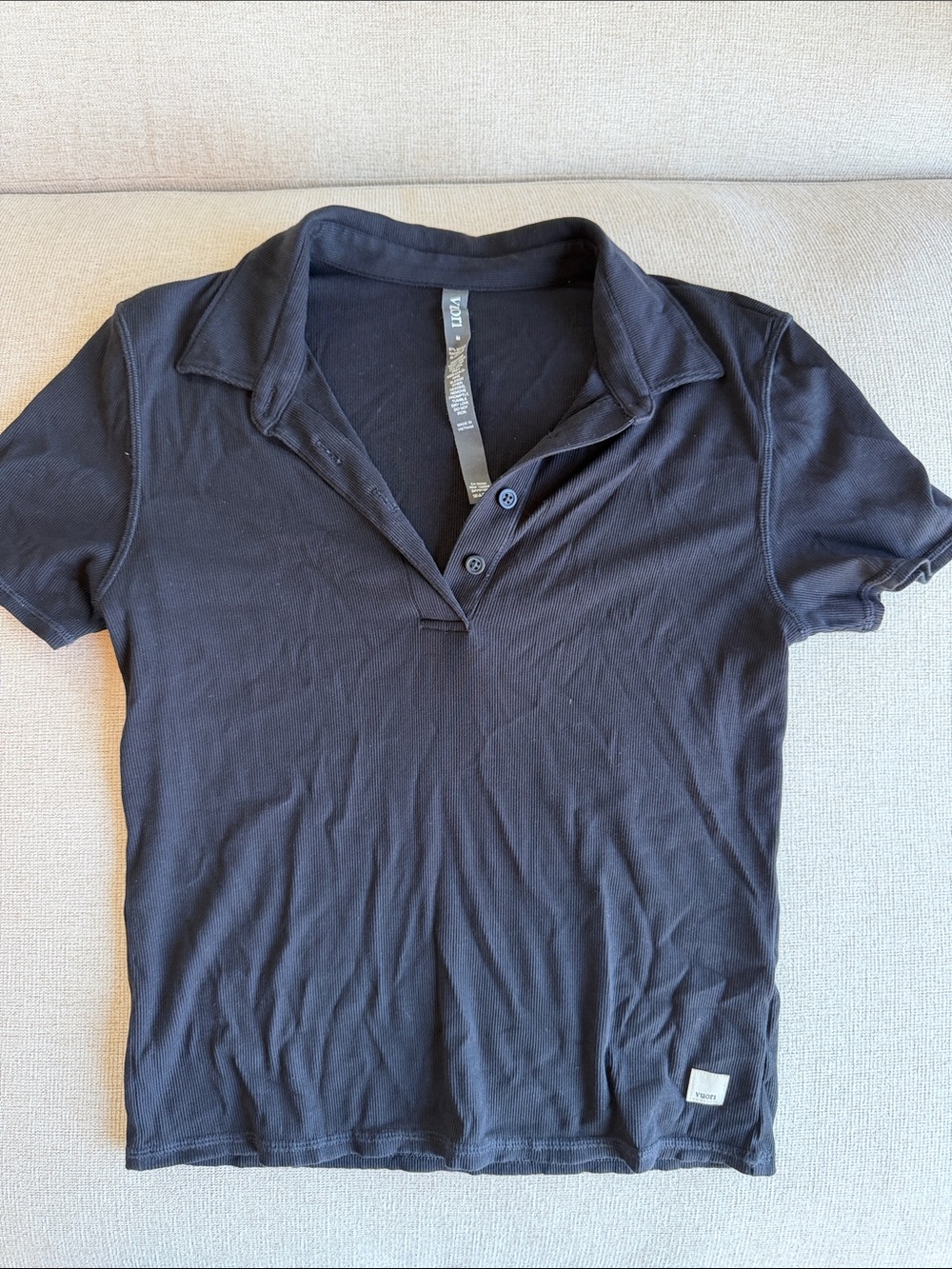 Vuori Black Short Sleeve Polo Tee